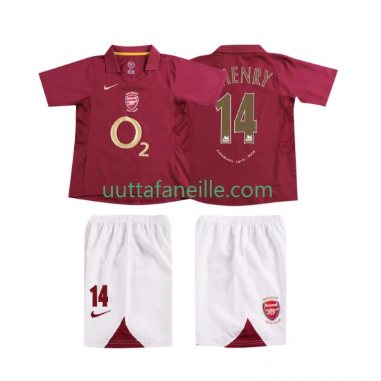Jalkapallo Pelipaitoja Arsenal Thierry Henry 14 2005 Retro Lasten Kotipeliasu 2006 Lyhythihainen