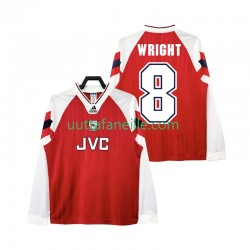Jalkapallo Pelipaitoja Arsenal WRIGHT 8 192 Retro Mies Kotipeliasu 1994 Pitkähihainen