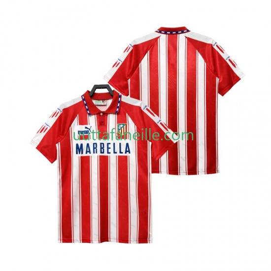 Jalkapallo Pelipaitoja Atlético Madrid 1995 Retro Mies Kotipeliasu 1994 Lyhythihainen
