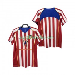 Jalkapallo Pelipaitoja Atlético Madrid 2005 Retro Mies Kotipeliasu 2004 Lyhythihainen