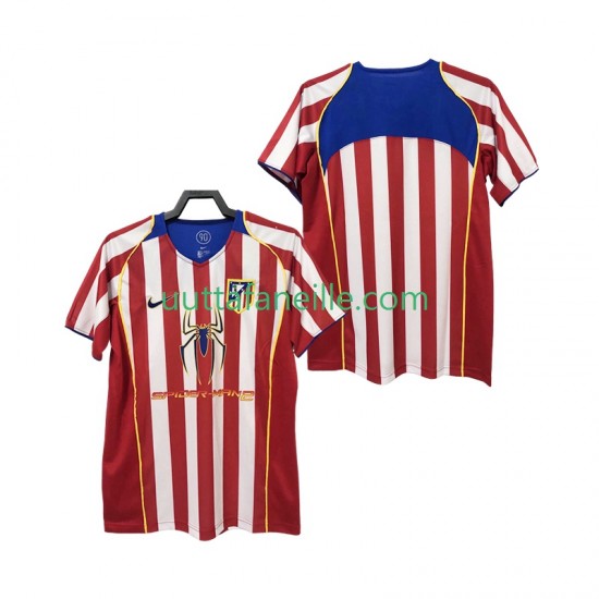 Jalkapallo Pelipaitoja Atlético Madrid 2005 Retro Mies Kotipeliasu 2004 Lyhythihainen