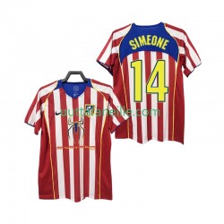 Jalkapallo Pelipaitoja Atlético Madrid SIMEONE 14 2005 Retro Mies Kotipeliasu 2004 Lyhythihainen