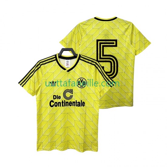 Jalkapallo Pelipaitoja Borussia Dortmund 5 1988 1989 Retro Mies Kotipeliasu Lyhythihainen