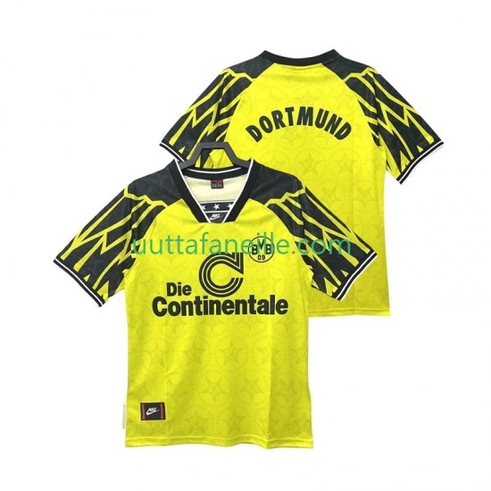 Jalkapallo Pelipaitoja Borussia Dortmund 1995 Retro Mies Kotipeliasu 1994 Lyhythihainen