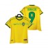 Jalkapallo Pelipaitoja Brasilia RONALDO 9 Retro Mies Kotipeliasu 1998 Lyhythihainen