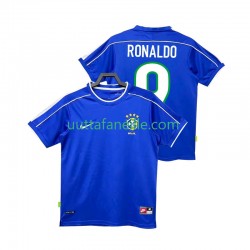 Jalkapallo Pelipaitoja Brasilia Ronaldo 9 Retro Mies Vieraspeliasu 1998 Lyhythihainen
