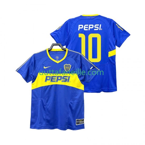 Jalkapallo Pelipaitoja CA Boca Juniors PEPSI 10 2003 Retro Mies Kotipeliasu 2004 Lyhythihainen