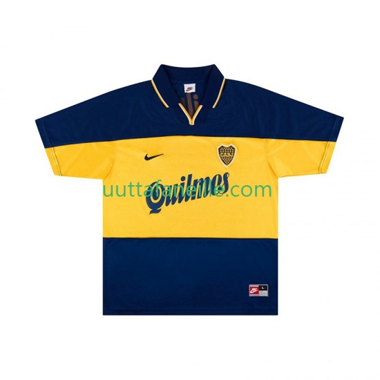 Jalkapallo Pelipaitoja CA Boca Juniors 2000 Retro Mies Kotipeliasu 1999 Lyhythihainen