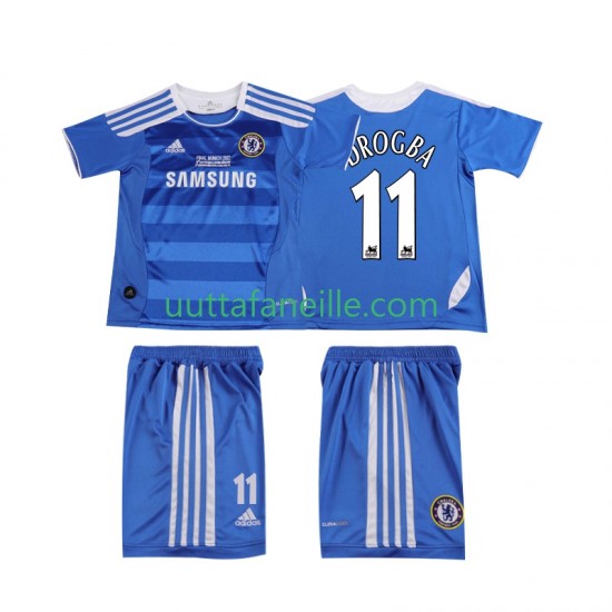 Jalkapallo Pelipaitoja Chelsea DROGBA 11 2012 Retro Lasten Kotipeliasu 2011 Lyhythihainen