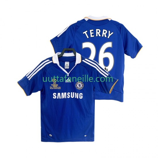 Jalkapallo Pelipaitoja Chelsea TERRY 26 2007 Retro Mies Kotipeliasu 2008 Lyhythihainen
