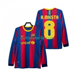 Jalkapallo Pelipaitoja FC Barcelona A INIESTA 8 Retro Mies Kotipeliasu 2011 2010 Pitkähihainen