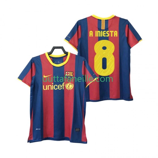 Jalkapallo Pelipaitoja FC Barcelona A INIESTA 8 Retro Mies Kotipeliasu 2011 2010 Lyhythihainen
