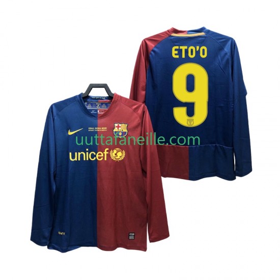 Jalkapallo Pelipaitoja FC Barcelona ETO O 9 Champions League 2009 Retro Mies Kotipeliasu 2008 Pitkähihainen