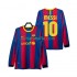 Jalkapallo Pelipaitoja FC Barcelona Lionel Messi 10 Retro Mies Kotipeliasu 2011 2010 Pitkähihainen