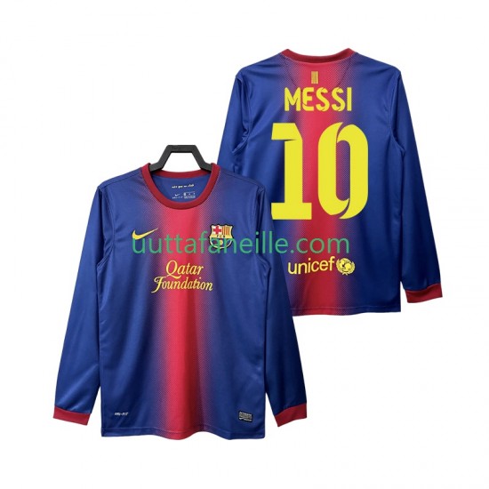 Jalkapallo Pelipaitoja FC Barcelona Lionel Messi 10 2012 2013 Retro Mies Kotipeliasu Pitkähihainen