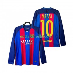 Jalkapallo Pelipaitoja FC Barcelona Lionel Messi 10 2016 2017 Retro Mies Kotipeliasu Pitkähihainen