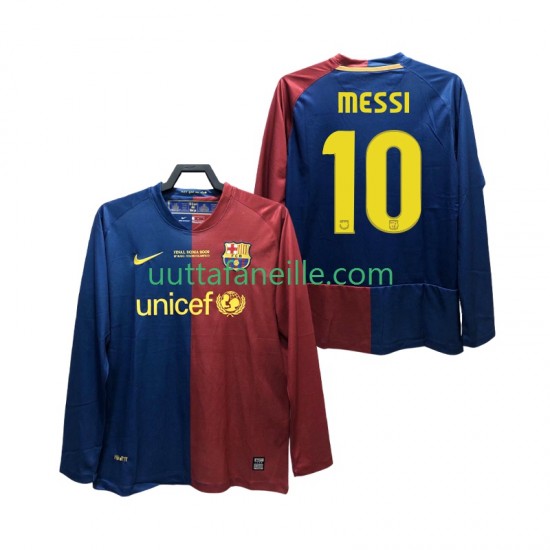 Jalkapallo Pelipaitoja FC Barcelona Lionel Messi 10 Champions League 2009 Retro Mies Kotipeliasu 2008 Pitkähihainen