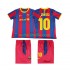 Jalkapallo Pelipaitoja FC Barcelona Lionel Messi 10 Retro Lasten Kotipeliasu 2011 2010 Lyhythihainen