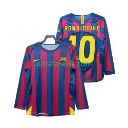 Jalkapallo Pelipaitoja FC Barcelona RONALDINHO 10 Champions League 2005 Retro Mies Kotipeliasu 2006 Pitkähihainen