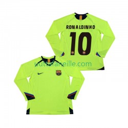 Jalkapallo Pelipaitoja FC Barcelona RONALDINHO 10 2005 Retro Mies Vieraspeliasu 2006 Pitkähihainen