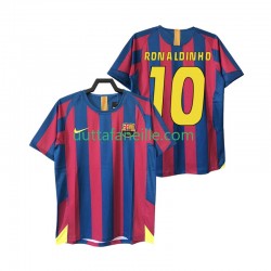 Jalkapallo Pelipaitoja FC Barcelona RONALDINHO 10 2005 Retro Mies Kotipeliasu 2006 Lyhythihainen