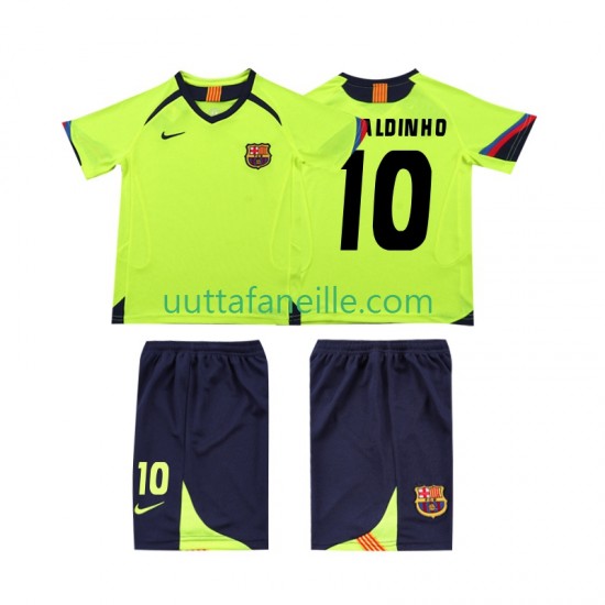 Jalkapallo Pelipaitoja FC Barcelona RONALDINHO 10 2005 Retro Lasten Vieraspeliasu 2006 Lyhythihainen