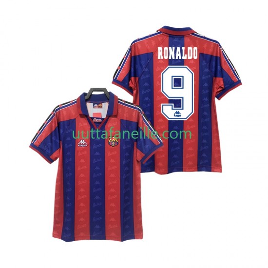 Jalkapallo Pelipaitoja FC Barcelona RONALDO 9 1996 1997 Retro Mies Kotipeliasu Lyhythihainen