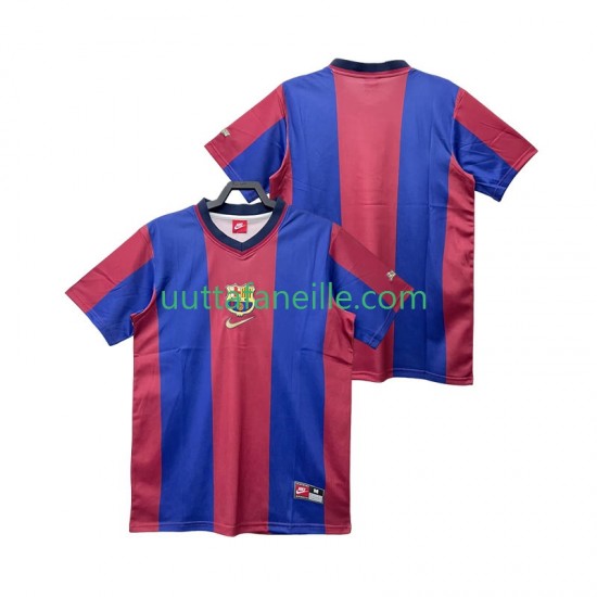 Jalkapallo Pelipaitoja FC Barcelona Retro Mies Kotipeliasu 1998 1999 Lyhythihainen