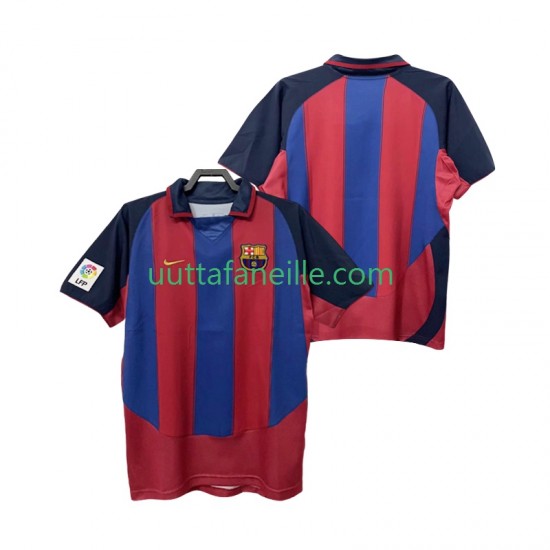 Jalkapallo Pelipaitoja FC Barcelona 2003 Retro Mies Kotipeliasu 2004 Lyhythihainen