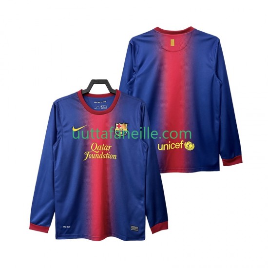 Jalkapallo Pelipaitoja FC Barcelona 2012 2013 Retro Mies Kotipeliasu Pitkähihainen