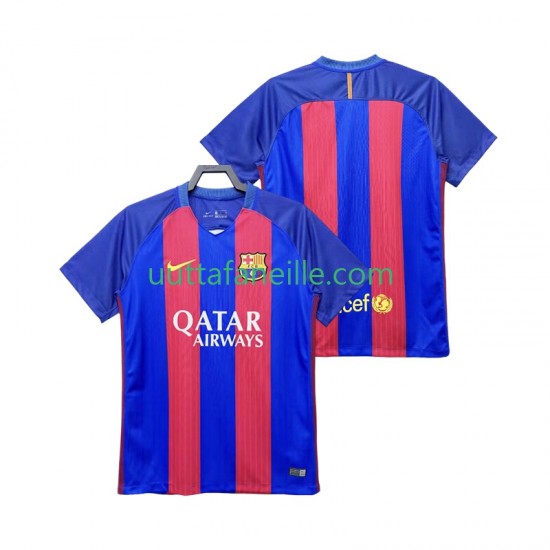 Jalkapallo Pelipaitoja FC Barcelona 2016 2017 Retro Mies Kotipeliasu Lyhythihainen