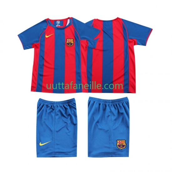 Jalkapallo Pelipaitoja FC Barcelona 2005 Retro Lasten Kotipeliasu 2004 Lyhythihainen