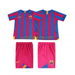 Jalkapallo Pelipaitoja FC Barcelona 2005 Retro Lasten Kotipeliasu 2006 Lyhythihainen