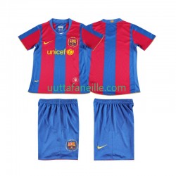 Jalkapallo Pelipaitoja FC Barcelona 2007 Retro Lasten Kotipeliasu 2008 Lyhythihainen