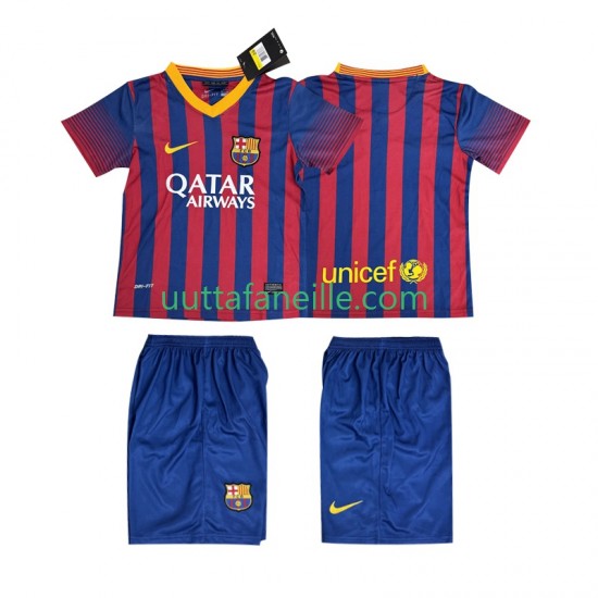 Jalkapallo Pelipaitoja FC Barcelona 2013 2014 Retro Lasten Kotipeliasu Lyhythihainen