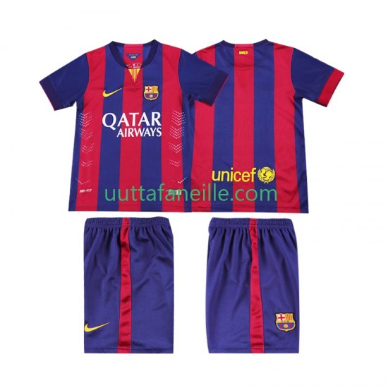 Jalkapallo Pelipaitoja FC Barcelona 2014 2015 Retro Lasten Kotipeliasu Lyhythihainen