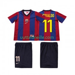 Jalkapallo Pelipaitoja FC Barcelona Ronaldo 11 Retro Lasten Kotipeliasu 1998 1999 Lyhythihainen