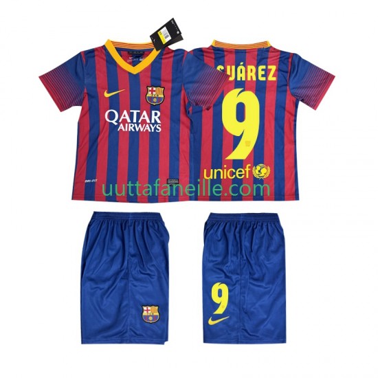 Jalkapallo Pelipaitoja FC Barcelona SUARZE 9 2013 2014 Retro Lasten Kotipeliasu Lyhythihainen