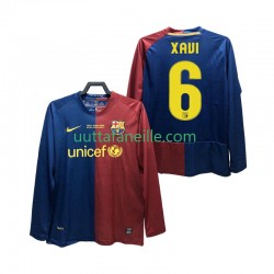 Jalkapallo Pelipaitoja FC Barcelona XAVI 6 Champions League 2009 Retro Mies Kotipeliasu 2008 Pitkähihainen