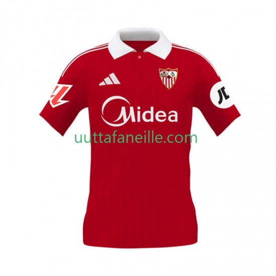 Jalkapallo Pelipaitoja Sevilla FC Mies Vieraspeliasu 2025-2026 Lyhythihainen