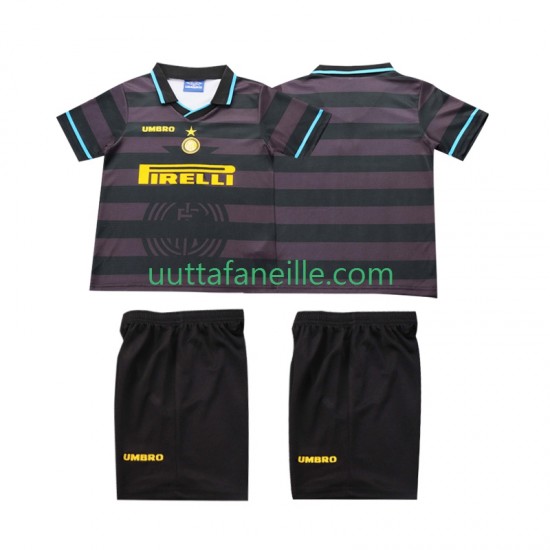 Jalkapallo Pelipaitoja Inter Milan 1997 Retro Lasten Kolmas peliasu 1998 Lyhythihainen