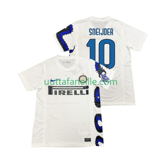 Jalkapallo Pelipaitoja Inter Milan SNEIJDER 10 Retro Mies Vieraspeliasu 2011 2010 Lyhythihainen