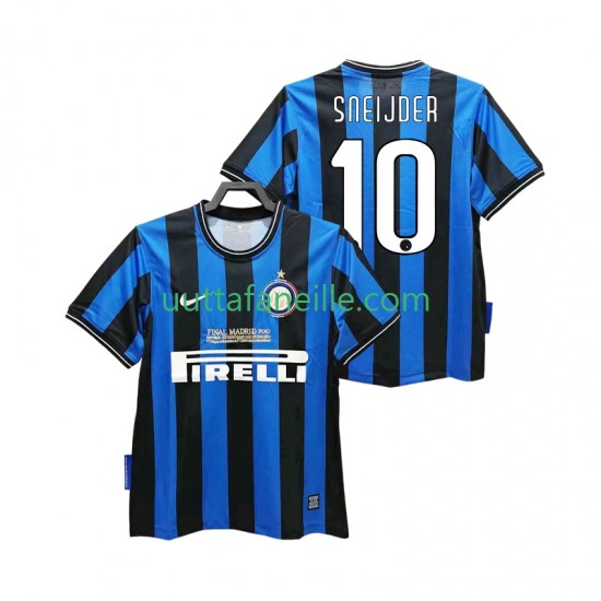 Jalkapallo Pelipaitoja Inter Milan SNEIJDER 10 2009 Retro Mies Kotipeliasu 2010 Lyhythihainen