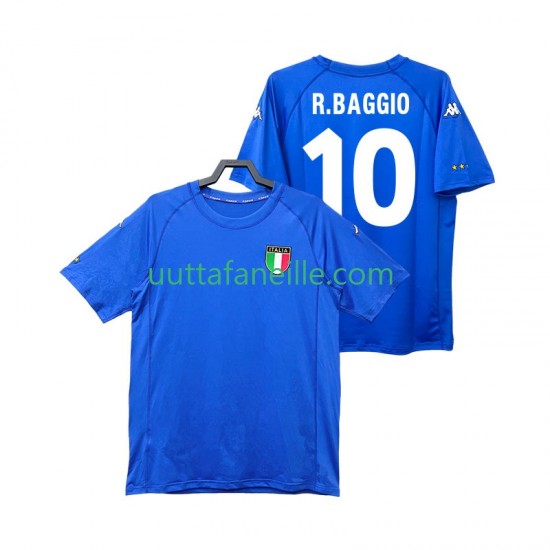 Jalkapallo Pelipaitoja Italia Roberto Baggio 10 2000 Retro Mies Kotipeliasu Lyhythihainen