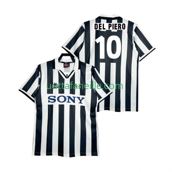 Jalkapallo Pelipaitoja Juventus DEL PIERO 10 1995 1996 Retro Mies Kotipeliasu Lyhythihainen