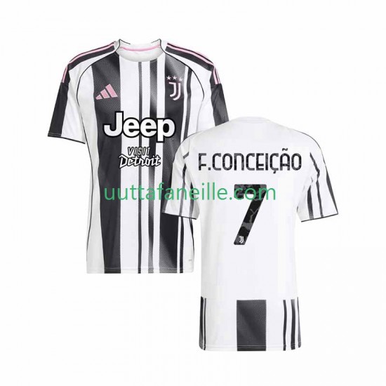 Jalkapallo Pelipaitoja Juventus Francisco Conceicao 7 Mies Kotipeliasu 2025-2026 Lyhythihainen