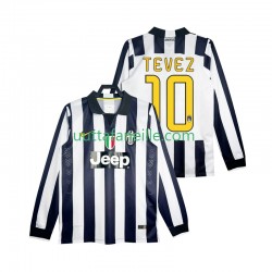 Jalkapallo Pelipaitoja Juventus TEVEZ 10 2014 2015 Retro Mies Kotipeliasu Pitkähihainen