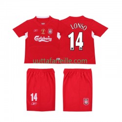 Jalkapallo Pelipaitoja Liverpool ALONSO 14 LWP 2005 Retro Mies Kotipeliasu 2004 Lyhythihainen