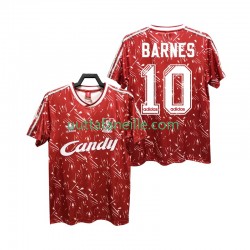 Jalkapallo Pelipaitoja Liverpool BARNES 10 1989 1991 Retro Mies Kotipeliasu Lyhythihainen