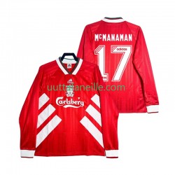 Jalkapallo Pelipaitoja Liverpool MCMANAMAN 17 1993 1995 Retro Mies Kotipeliasu Pitkähihainen